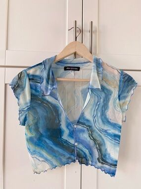 Urban Outfitters Marble Mesh Top
